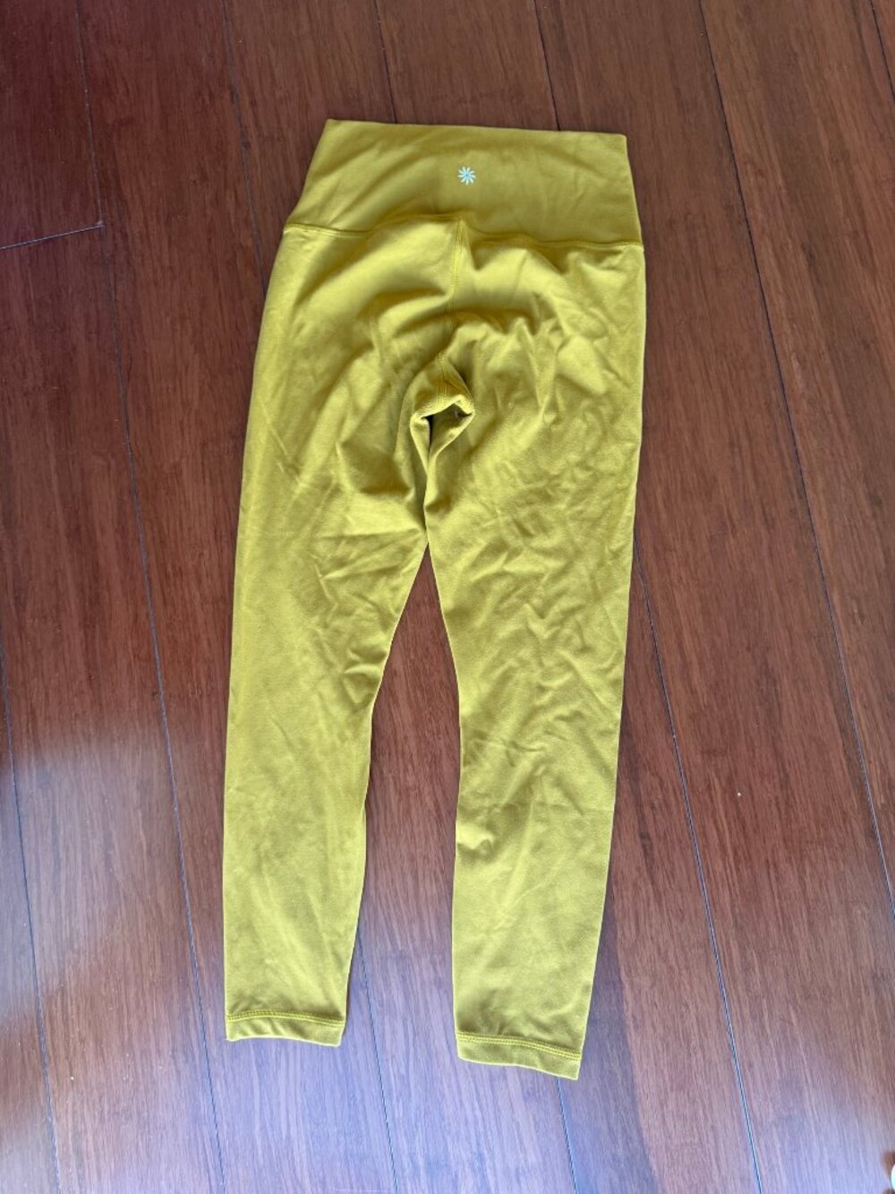Athleta Transcend 7/8 Tight Leggings Muted Chartreuse Olive Small Petite SP